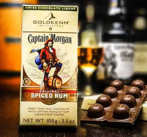 3 x Čokoláda Goldkenn s rumem Captain Morgan
