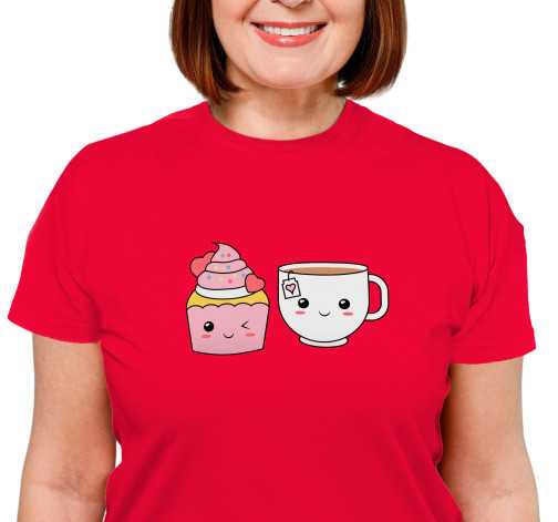 Dámské tričko “Kamarádi cupcake a čaj”