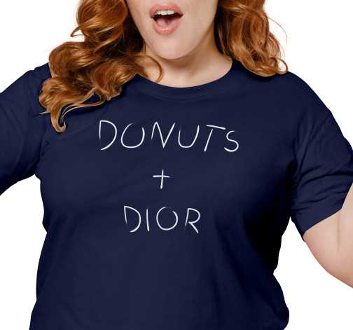 Dámské tričko s potiskem “Donuts + Dior”