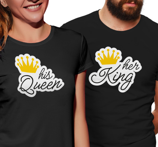 Dámské tričko s potiskem “His Queen”
