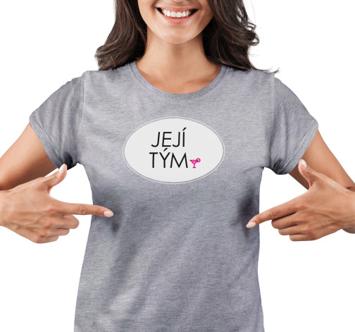 Dámské tričko s potiskem “Její tým”