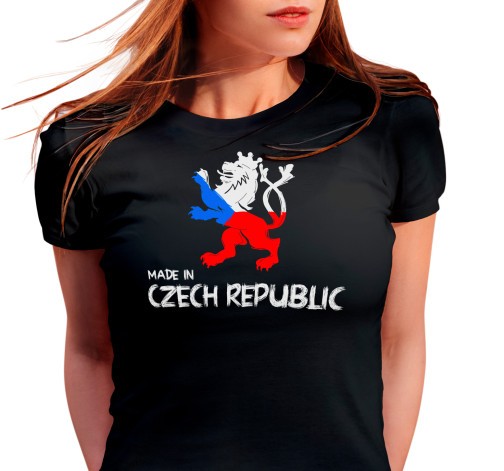 Dámské tričko s potiskem ”Made in Czech Republic”