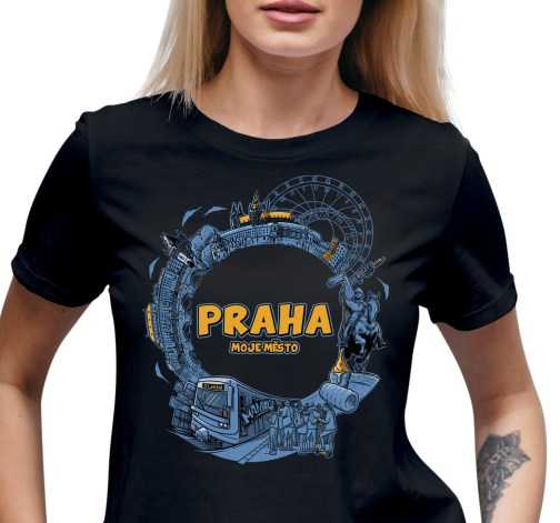 Dámské tričko s potiskem “PRAHA”