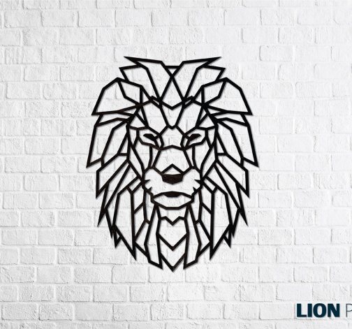 Dřevěné designové puzzle Lev