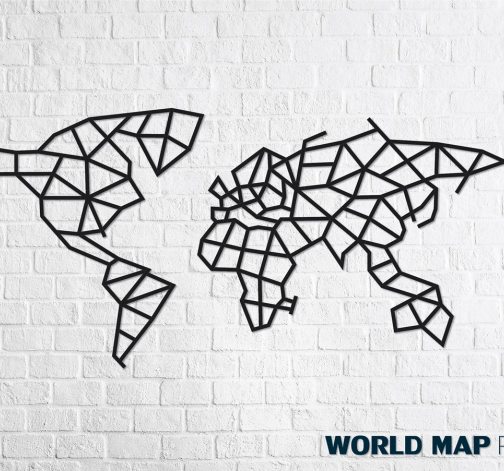 Dřevěné designové puzzle Mapa světa