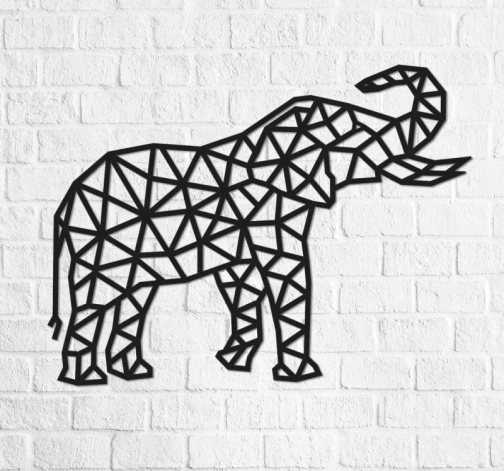 Dřevěné designové puzzle Slon