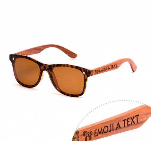 Dřevěné sluneční brýle Luxury hnědé