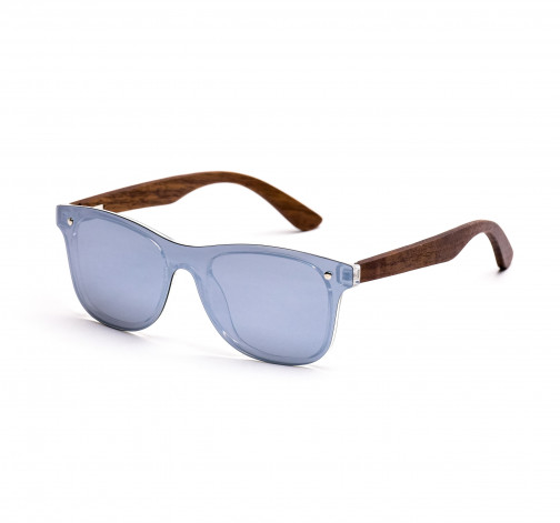 Dřevěné sluneční brýle Luxury – stříbrné
