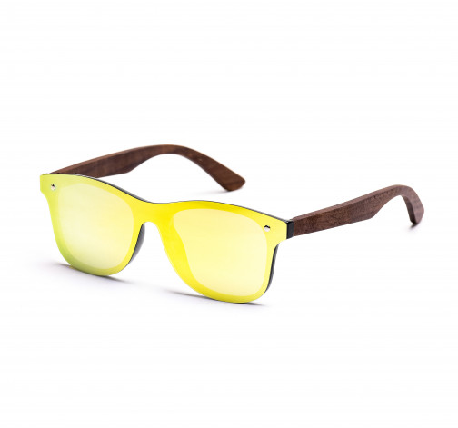 Dřevěné sluneční brýle Luxury – žluté
