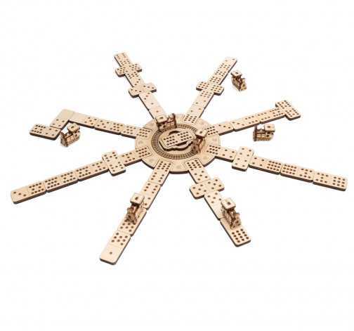 Dřevěný model taktické hry Mexican Train