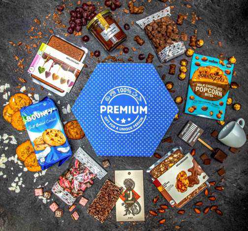 Giftboxeo plné čokoládových specialit XXL - Modré