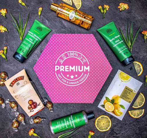 Giftboxeo plné kvalitní kosmetiky Lemon Grass - Fialové