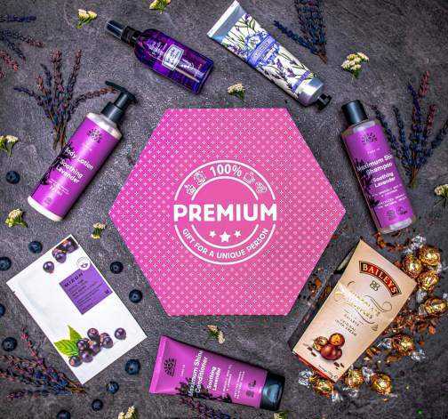 Giftboxeo plné kvalitní kosmetiky Levandule - Fialové
