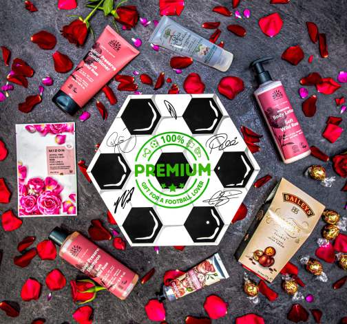 Giftboxeo plné kvalitní kosmetiky Růže a Mandlový květ - Fotbalové
