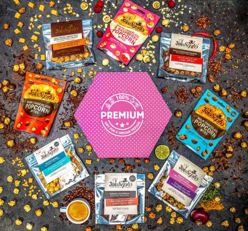 Giftboxeo plné luxusních popcornů - Fialové