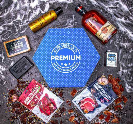 Giftboxeo s luxusní pánskou kosmetikou - Modré