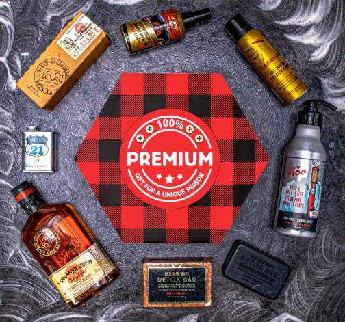 Giftboxeo s luxusní pánskou kosmetikou + luxusní parfém - Flanelové