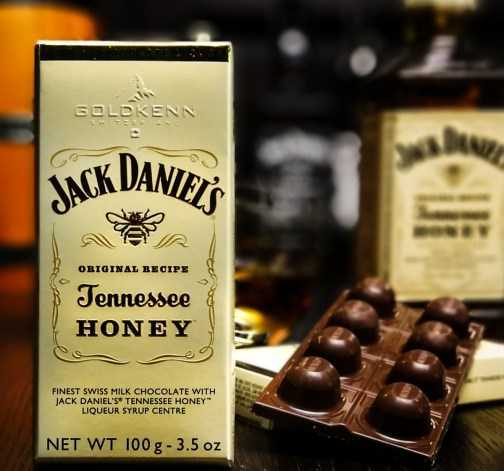 Goldkenn Mléčná čokoláda plněná Whisky Jack Daniels Honey 100g