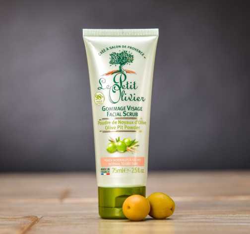 Jemný pleťový peeling Le Petit Olivier s olivovým olejem 75 ml