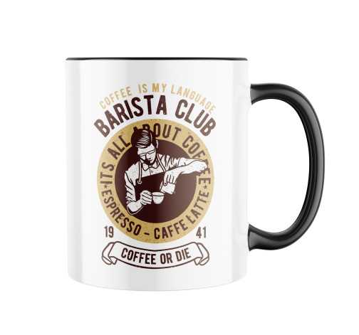 Keramický hrnek s potiskem Barista club