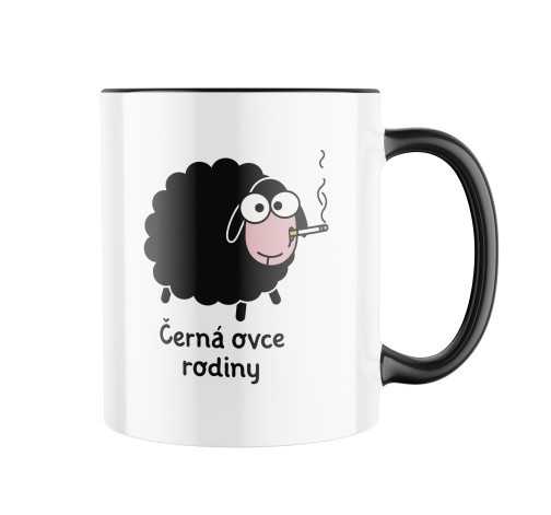 Keramický hrnek s potiskem Černá ovce rodiny