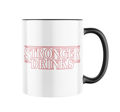 Keramický hrnek s potiskem Stronger drinks