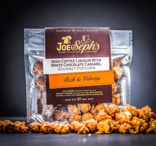 Luxusní popcorn Joe & Seph's s irskou kávou