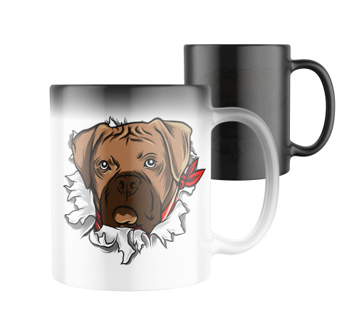 Magický keramický hrnek s potiskem Boxer