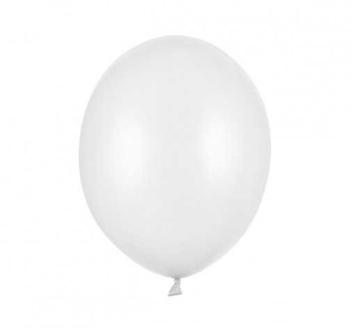 Nafukovací metalické balónky z latexu - bílé 10 ks