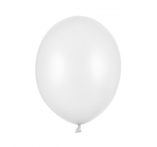 Nafukovací metalické balónky z latexu - bílé 20 ks