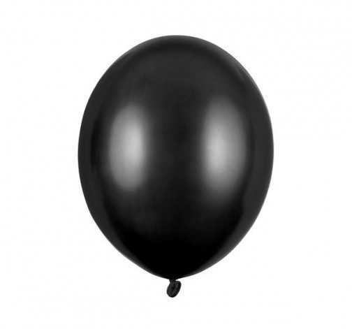 Nafukovací metalické balónky z latexu - černé 100 ks