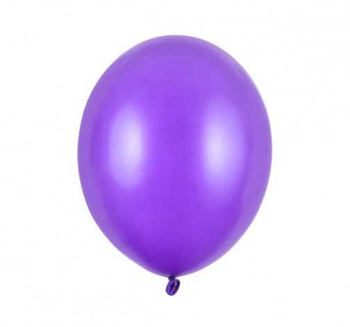 Nafukovací metalické balónky z latexu - fialové 50 ks