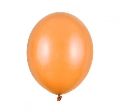Nafukovací metalické balónky z latexu - oranžová 10 ks