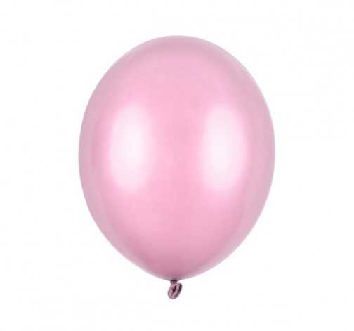 Nafukovací metalické balónky z latexu - růžové světlejší 10 ks