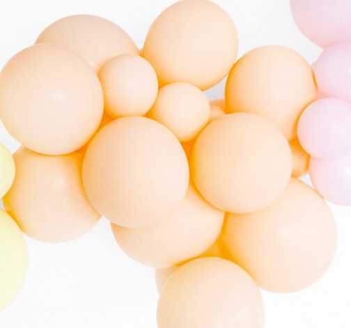 Nafukovací pastelové balónky z latexu - broskvové 100 ks