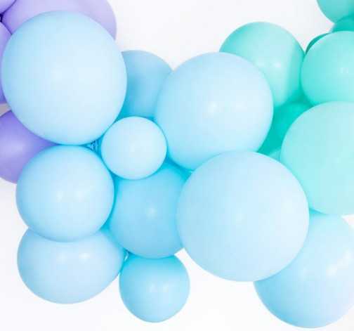 Nafukovací pastelové balónky z latexu - světle modré 10ks