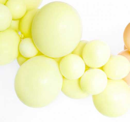 Nafukovací pastelové balónky z latexu - žluté 100 ks