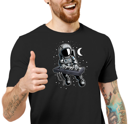 Pánské tričko s potiskem “Astronaut s keyboardem”