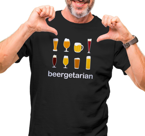 Pánské tričko s potiskem “Beergetarian”