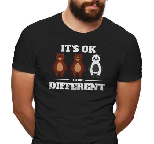 Pánské tričko s potiskem “Být jiný je OK”