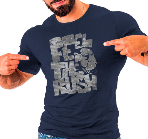 Pánské tričko s potiskem “Feel the Rush”