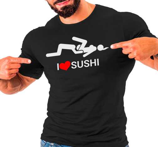 Pánské tričko s potiskem “I️♥️Sushi”