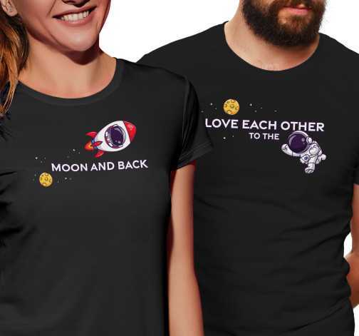 Pánské tričko s potiskem “Love each other to the Moon and back”