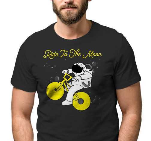 Pánské tričko s potiskem “Ride to the moon”