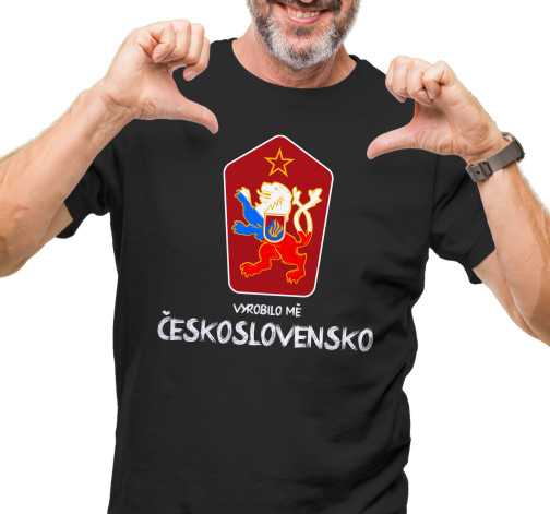 Pánské tričko s potiskem “Vyrobilo mě Československo”