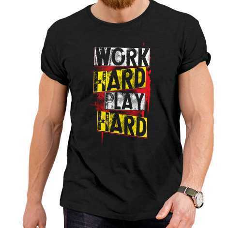 Pánské tričko s potiskem “Work Hard