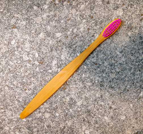 Praktický Bambusový kartáček - růžový