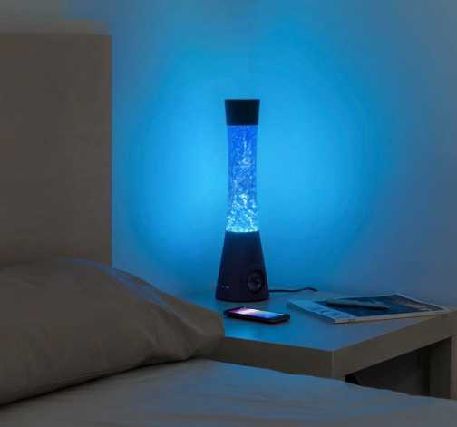 Relaxační lampa s reproduktorem