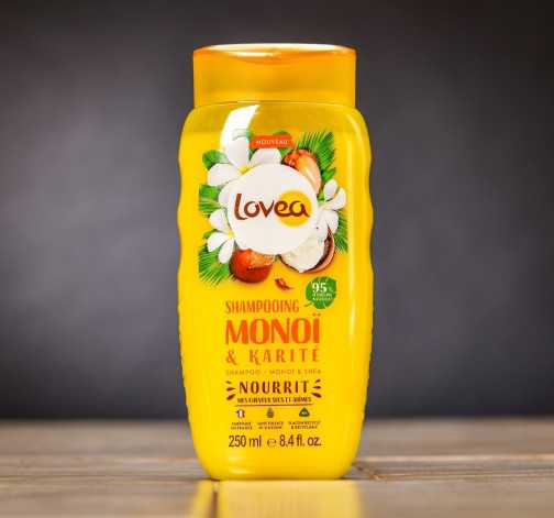Šampon Lovea s bambuckým máslem a monoi pro suché a poškozené vlasy 250 ml