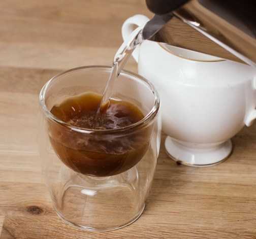 Skleněný hrnek na espresso 2v1
